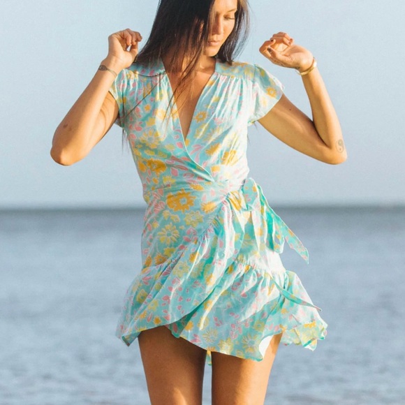 XIX Palms Mini Wrap Dress - Picture 3 of 8